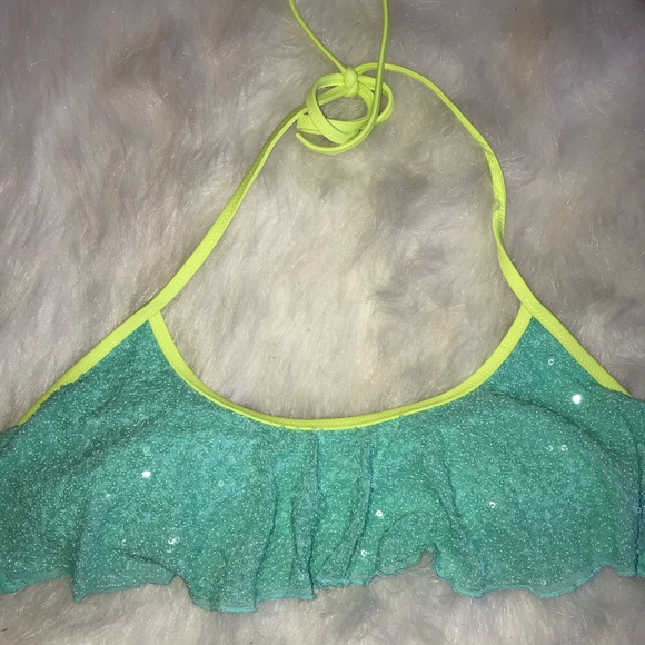 Victoria Secret Sequin Halter Bikini Top - Picture 2 of 2